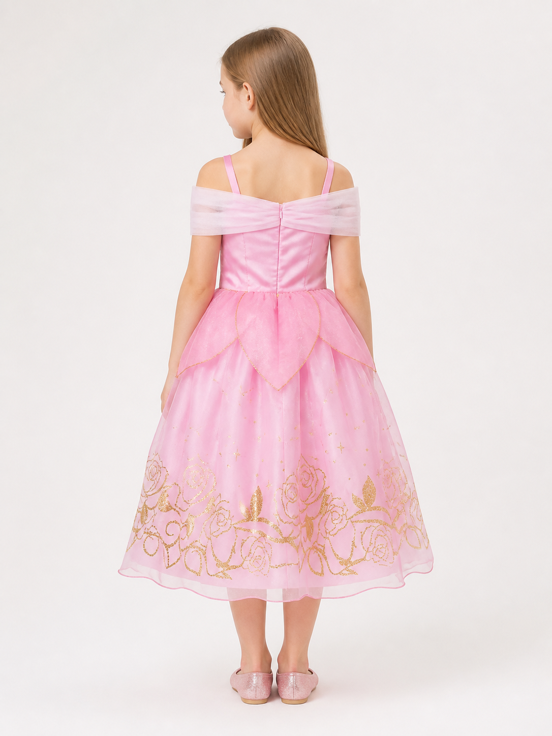 Halloween Princess Costume with Pink Dress back view
