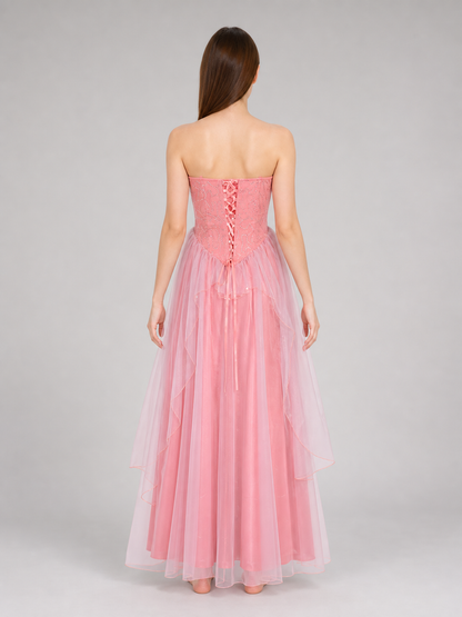 Glinda pink cosplay dress with a full skirt