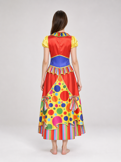 Clown Costume Dress for Parties and Stage Performances