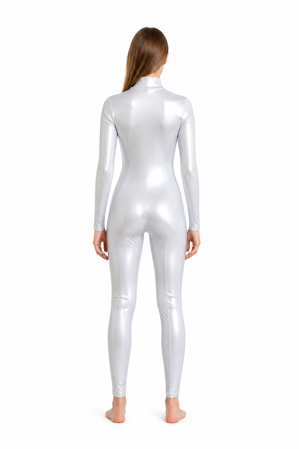 White High-Collar Jumpsuit for Halloween