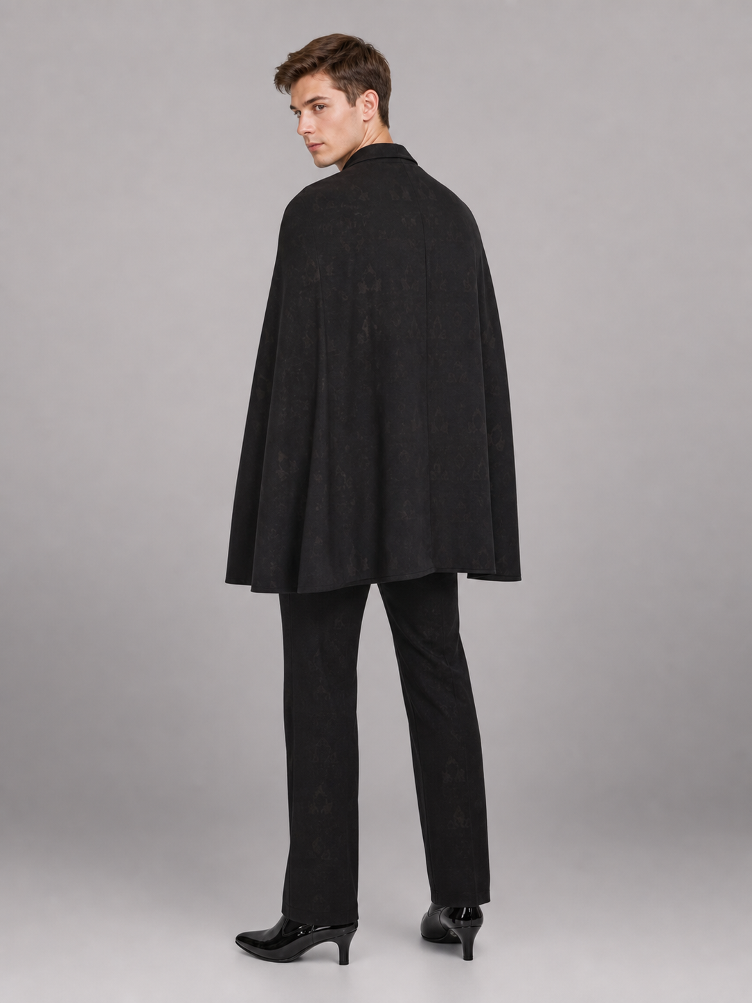 Full-Length Black Pants with Belt Loops