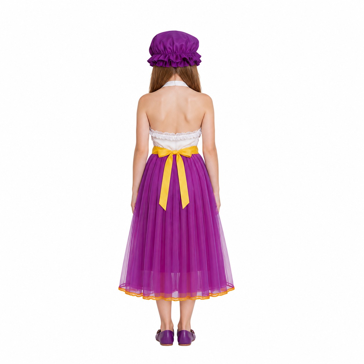 Teapot Cosplay Costume with Dress and Hat back view