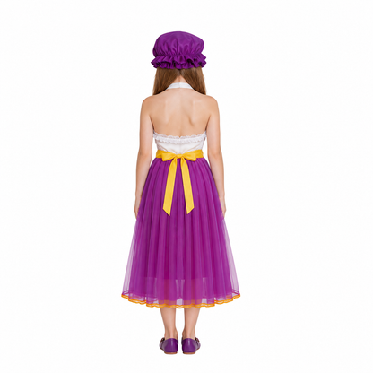 Teapot Cosplay Costume with Dress and Hat back view