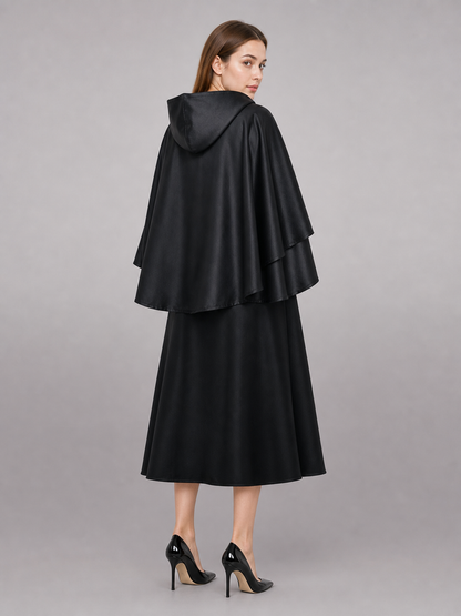 Black Hooded Costume Cloak for Cosplay
