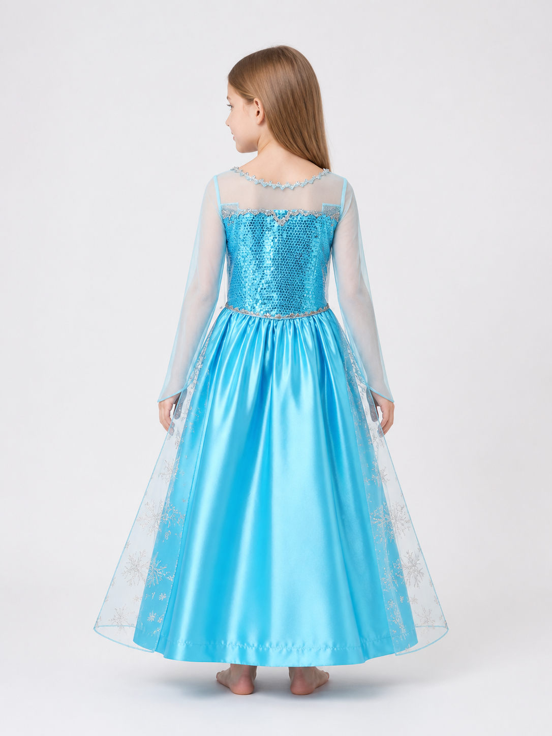 Snowflake Princess Costume for Halloween back view