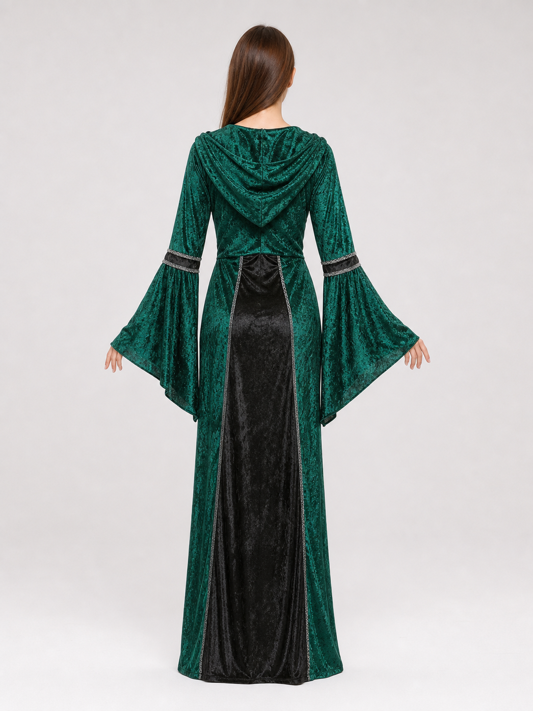 Gothic-Style Hooded Costume Dress
