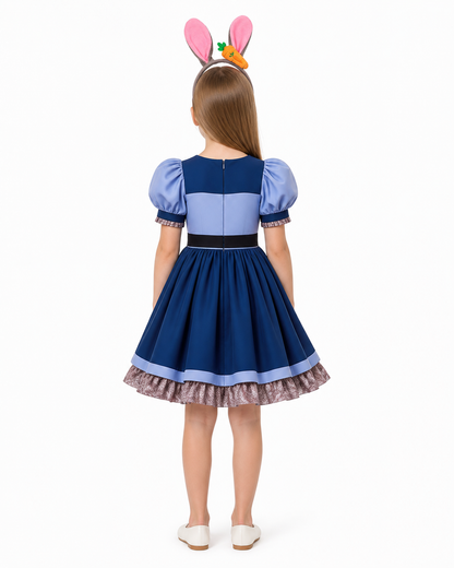 Police Bunny Carnival Dress back view