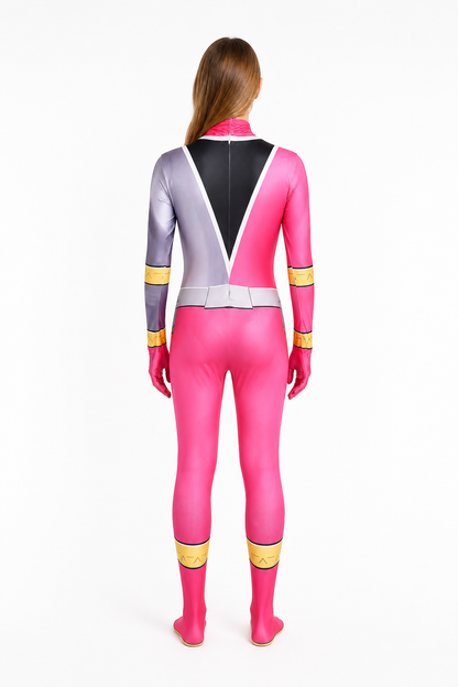 Hooded Jumpsuit Costume with Lightning Print back view