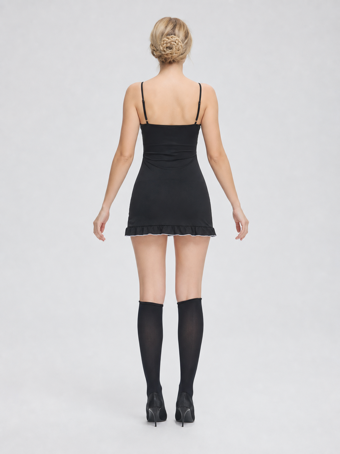 Medical Uniform: Black Dress with White Trim