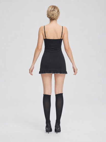 Medical Uniform: Black Dress with White Trim