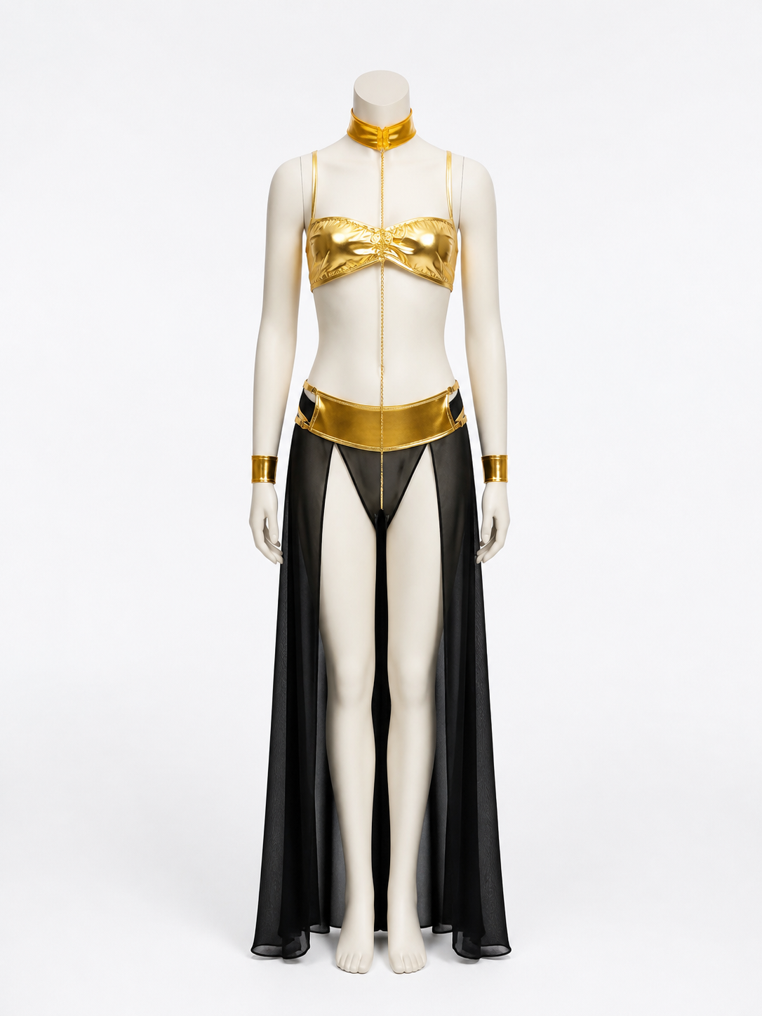 Egyptian-Style Costume: Top and Long Skirt back view