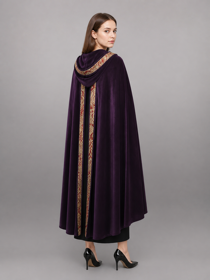 Purple Hooded Costume Cape
