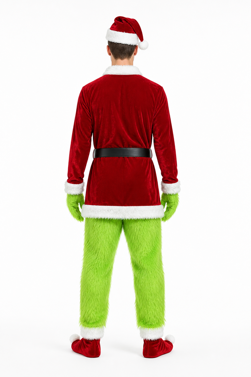 Green Monster Cosplay Costume with Mask back view