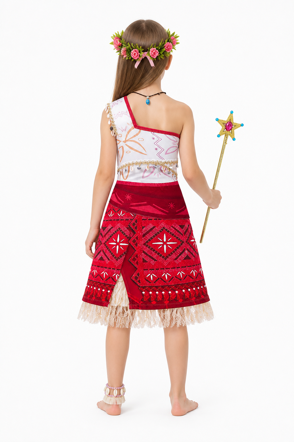 Moana Costume with Dress and Accessories back view