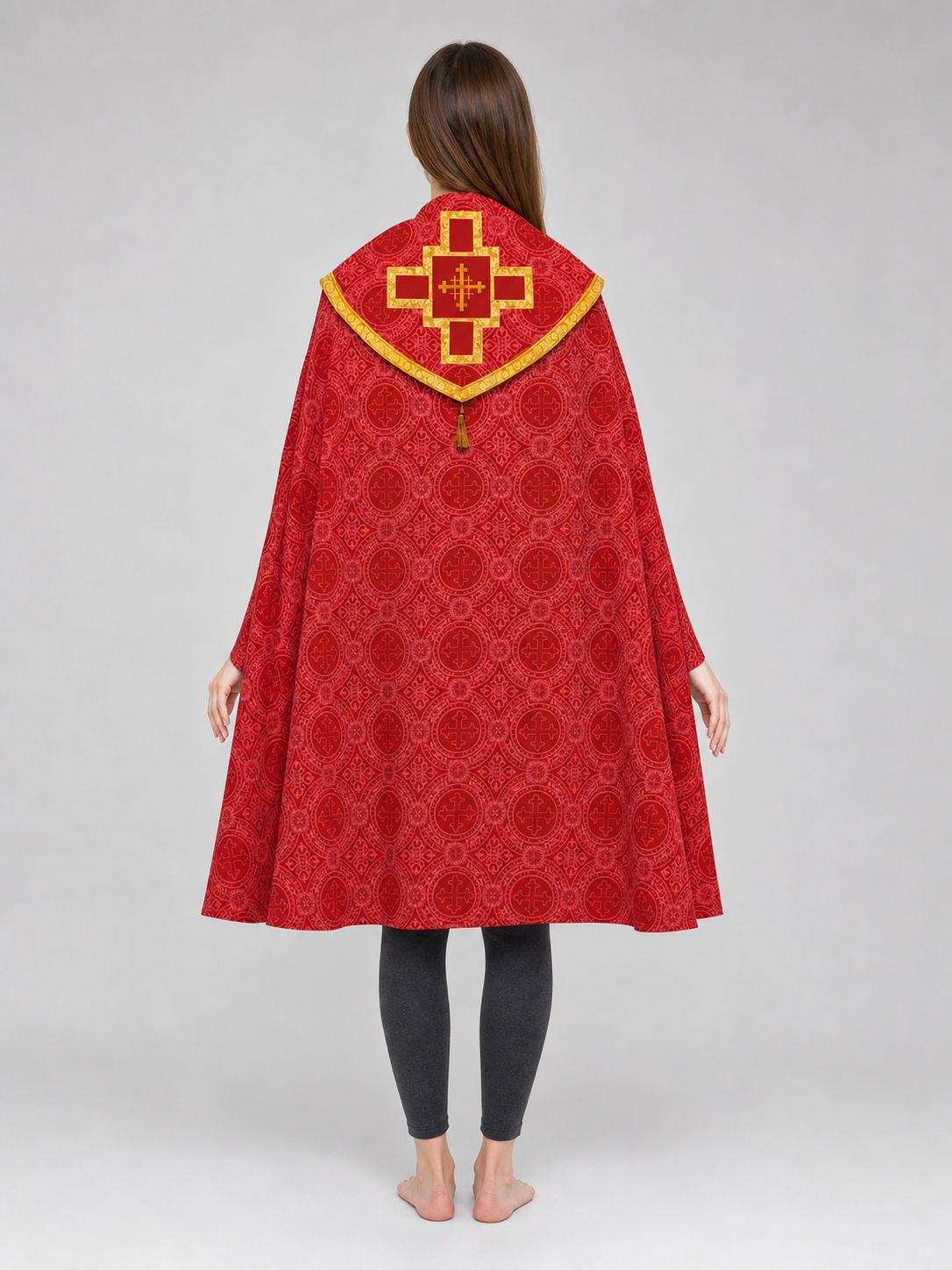 Ritual Cape with Crosses and Gold Trim