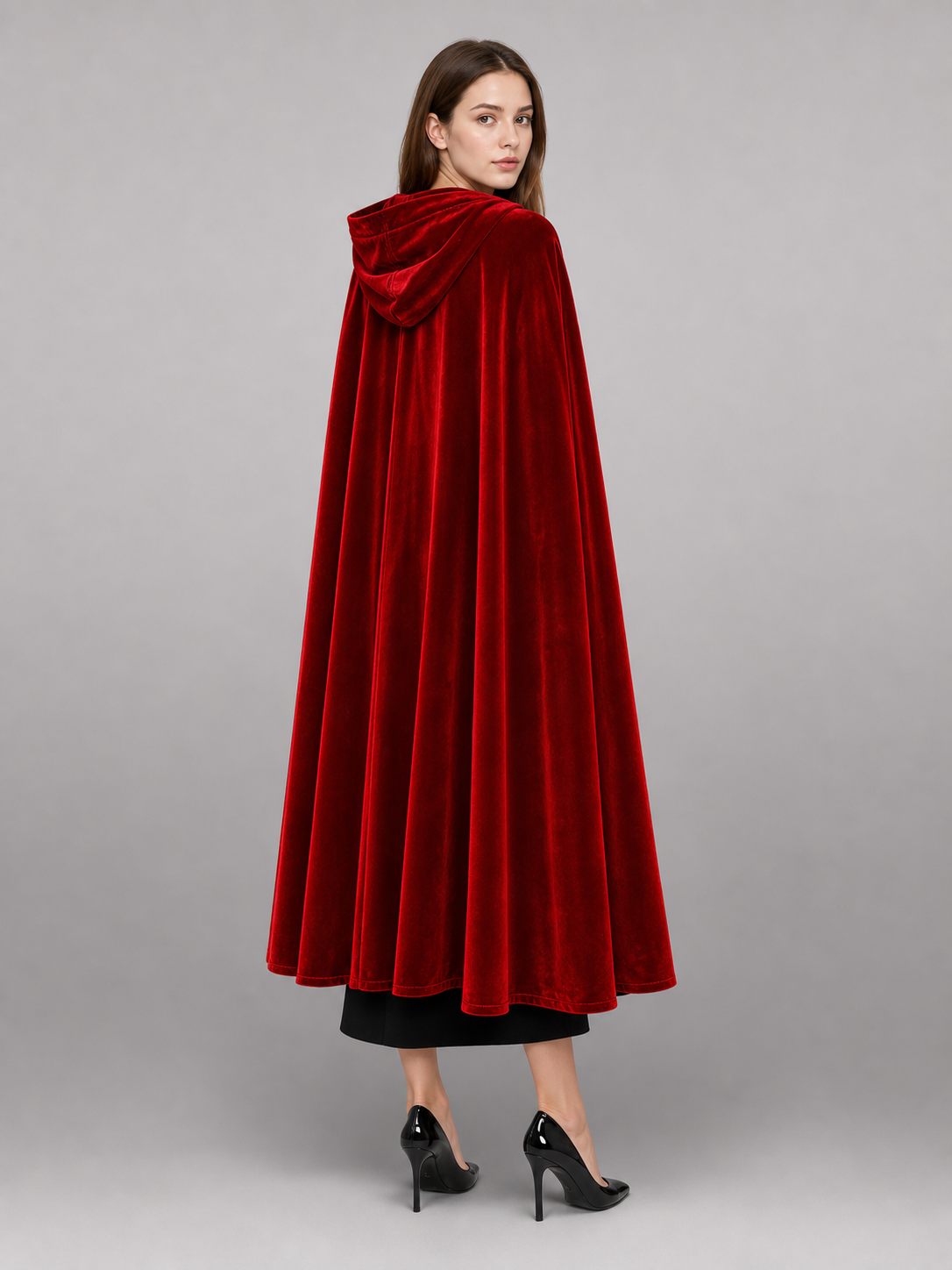 Red Hooded Carnival Cloak for Cosplay