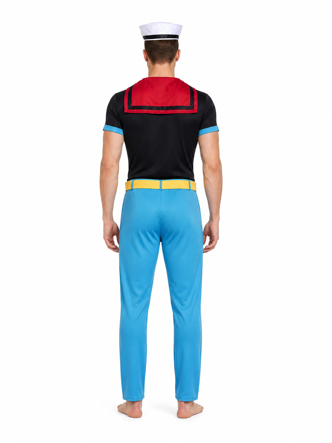 Sailor Uniform Carnival Costume for Cosplay with Belt back view