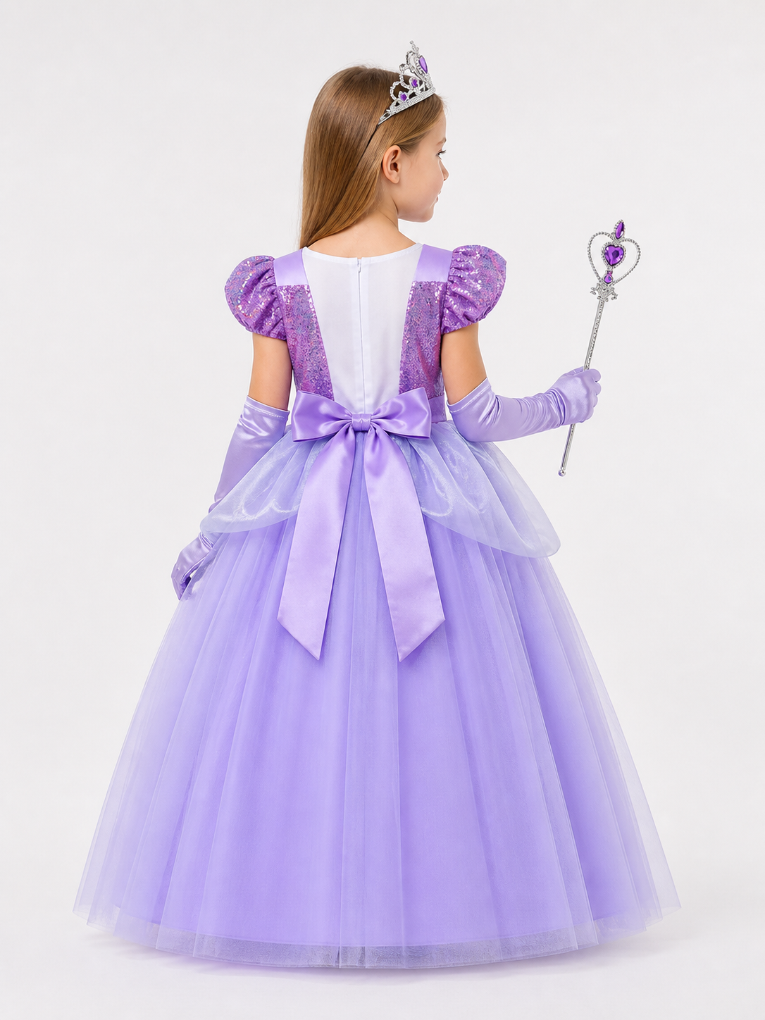 Princess Costume with Accessories for Halloween back view