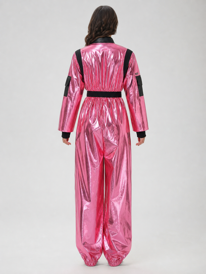 Pink Space Jumpsuit with NASA Patches