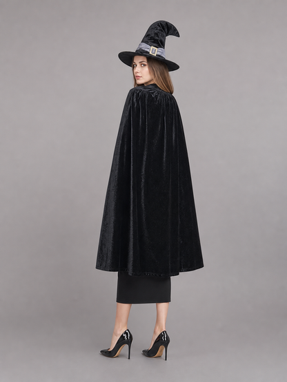 Witch Costume: Dress, Belt, and Pointed Hat