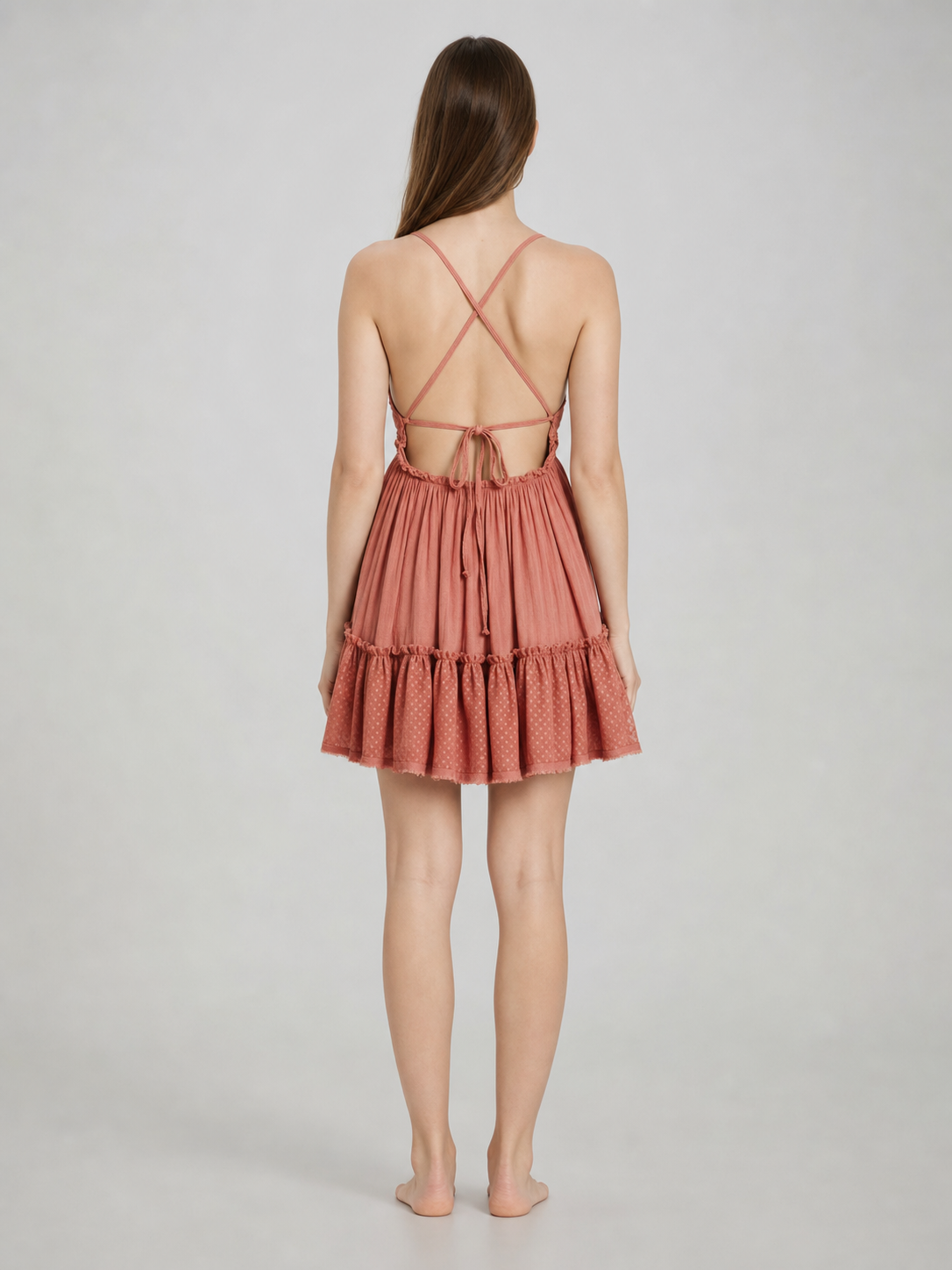 Cotton Boho Open-Back Sundress