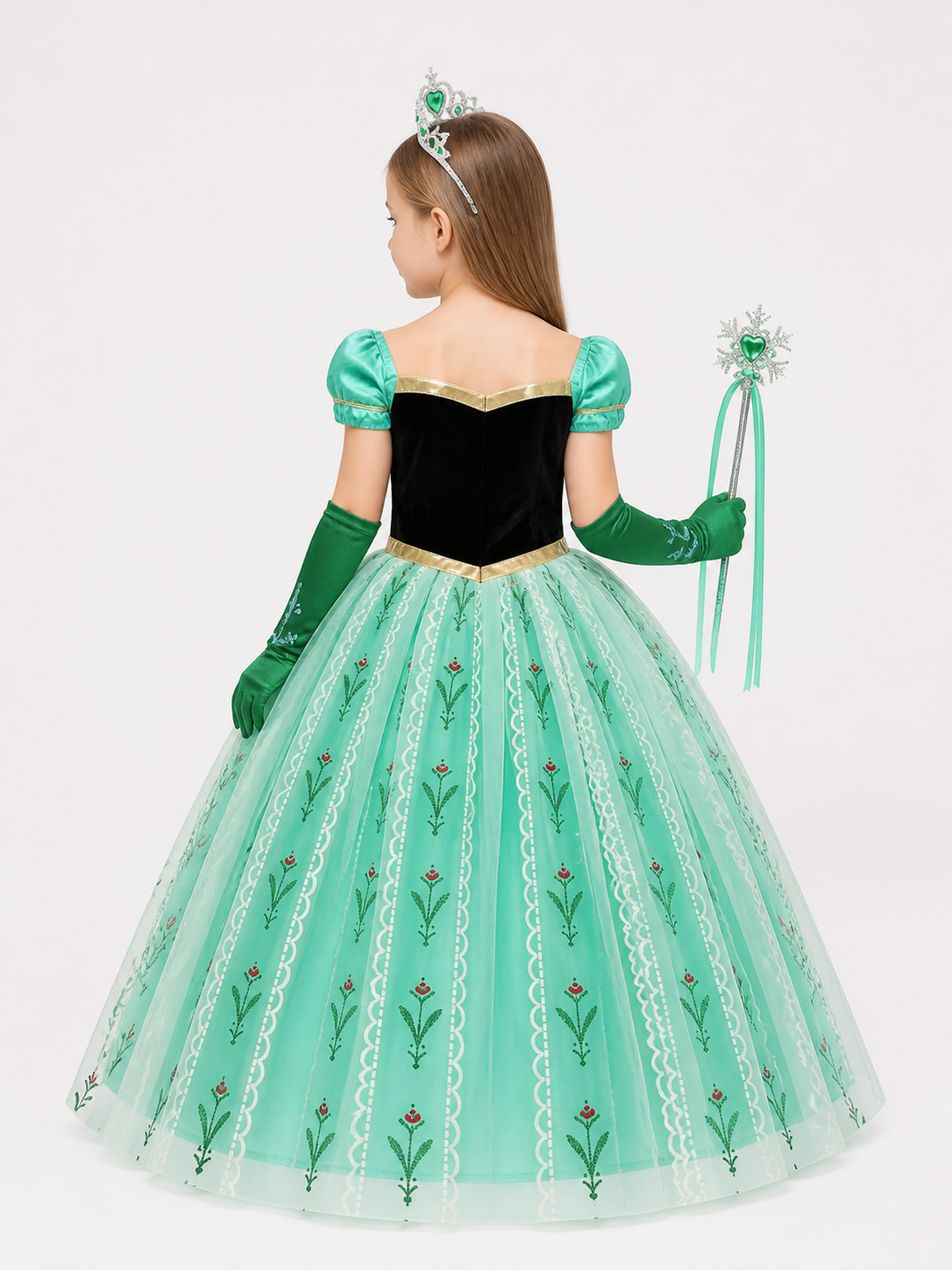Princess Costume with Accessories for Halloween back view