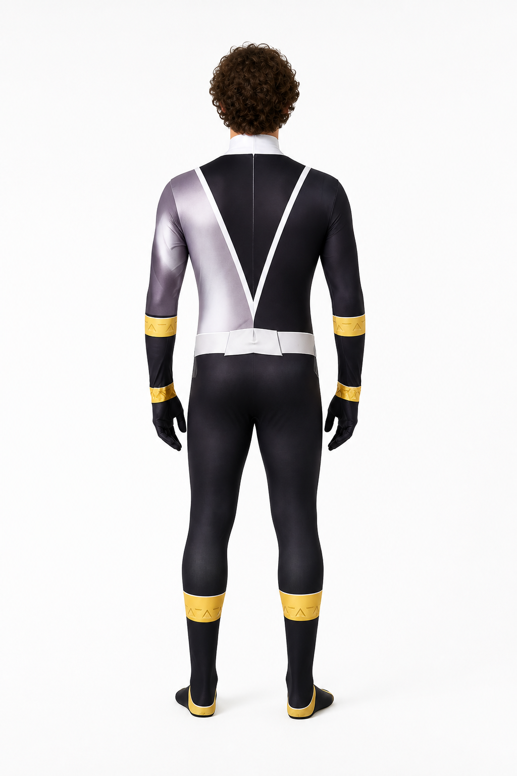 Carnival Costume Jumpsuit with a Geometric Pattern back view
