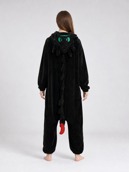 Dragon Kigurumi, Black Hooded Costume