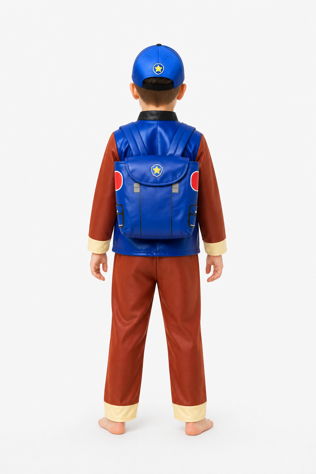 Children's Patrol-Style Costume with Backpack back view