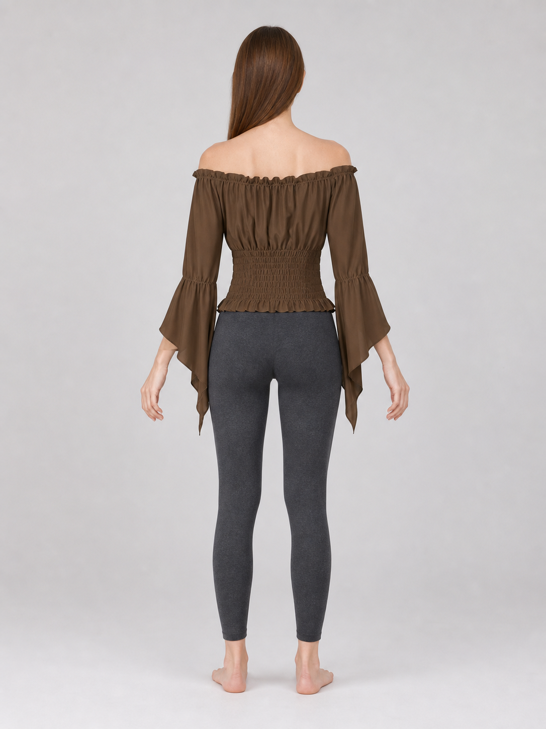 Cropped Ruffled Blouse with Front Tie