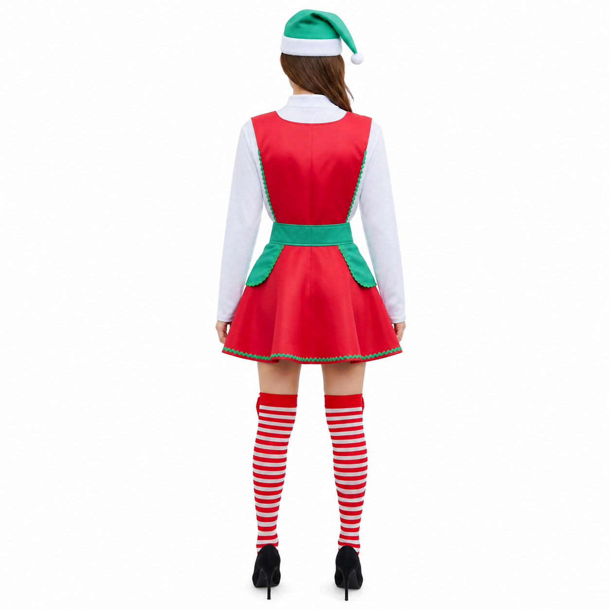 New Year's Costume with Hat, Deer Dress back view