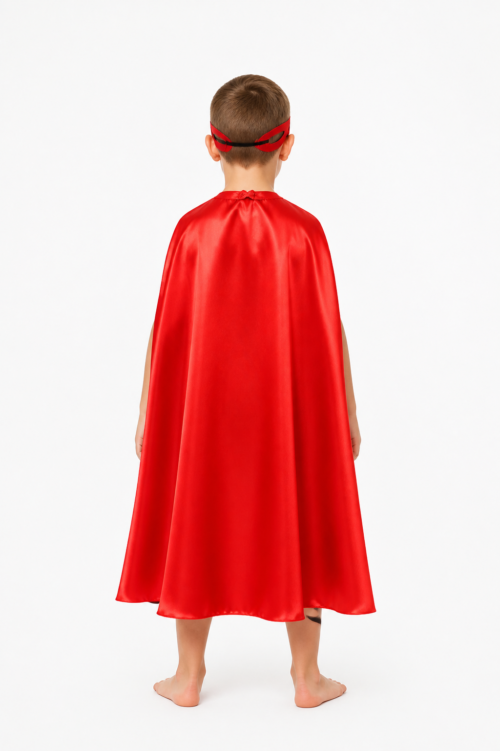Red Children’s Cape with Mask for Halloween back view