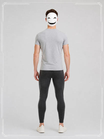 White and Black Carnival Mask for Halloween and Cosplay back view
