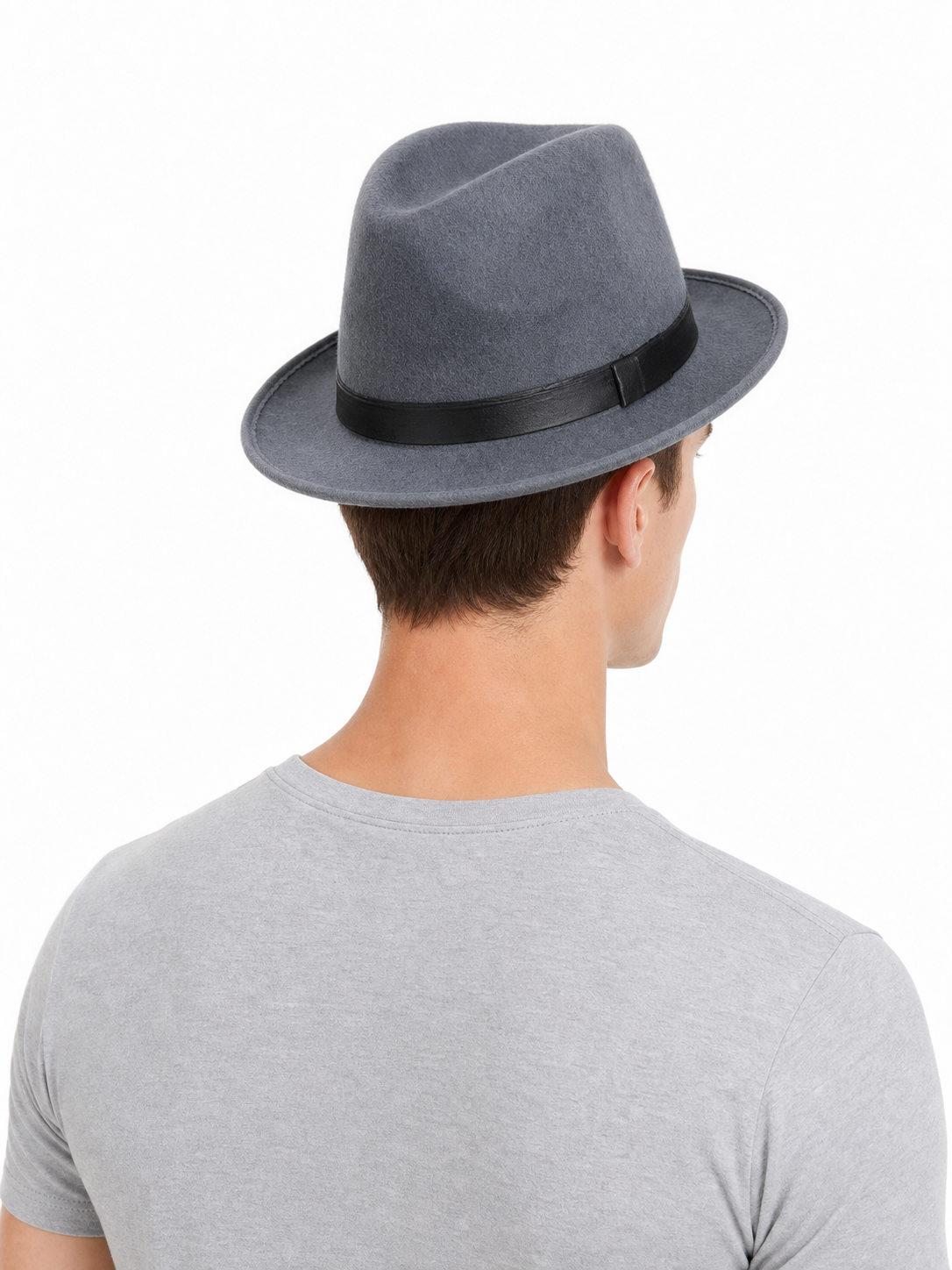 Carnival fedora hat with a short brim and ribbon