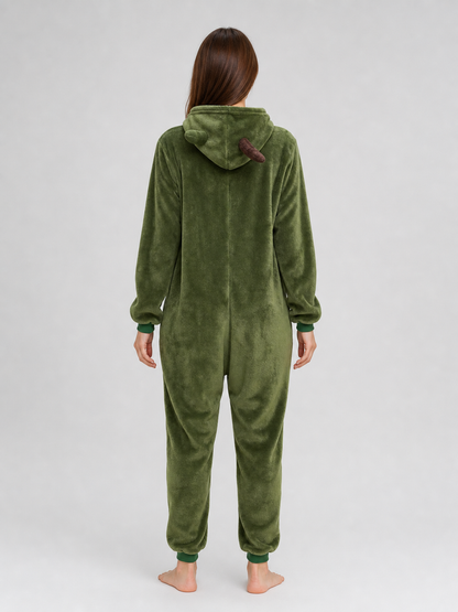 Avocado Hooded Costume Jumpsuit