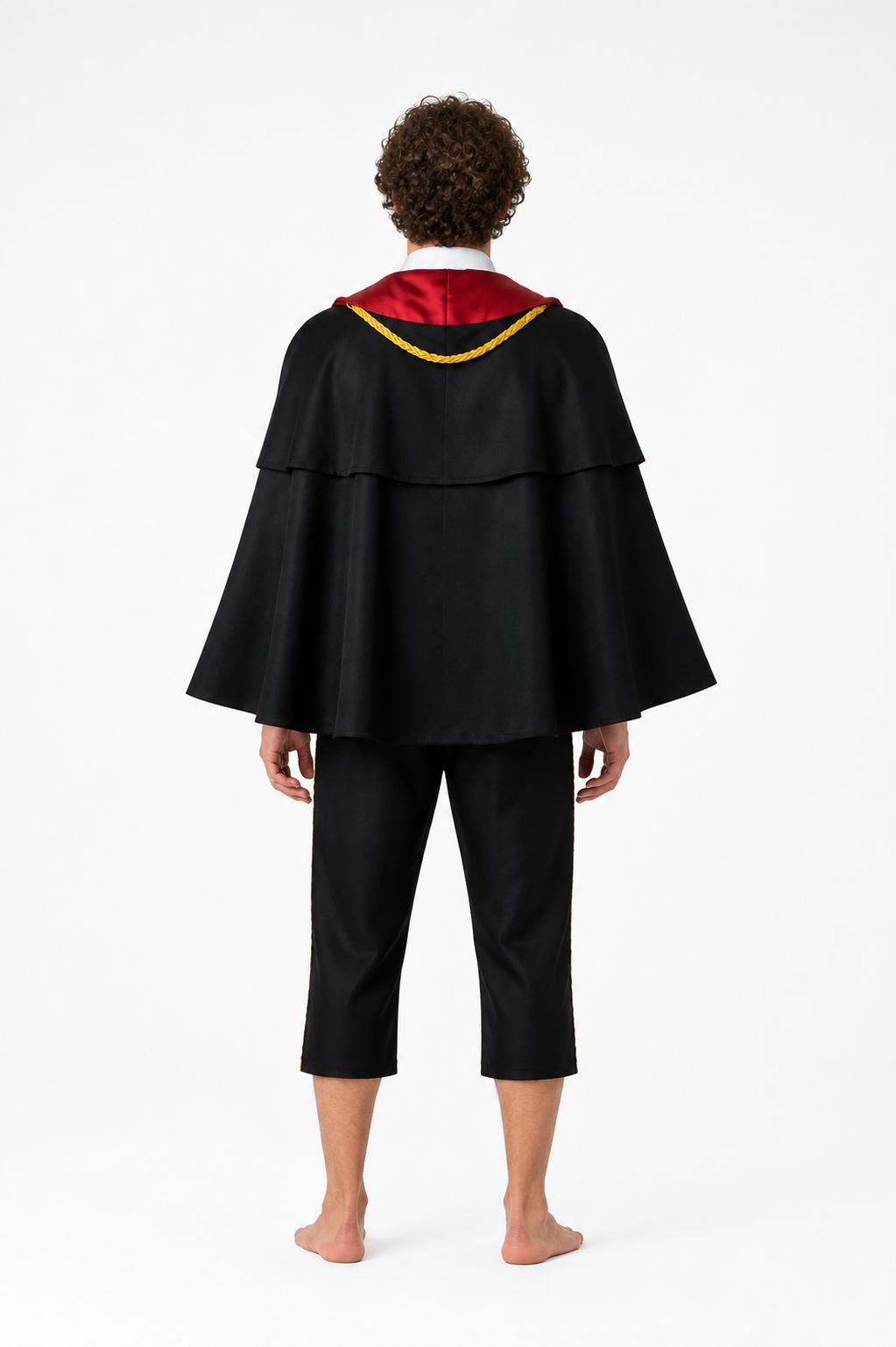 Character Costume with Cape and Pants for Cosplay back view
