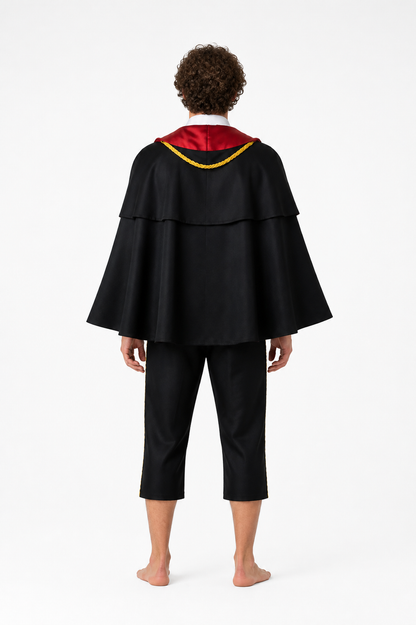 Character Costume with Cape and Pants for Cosplay back view