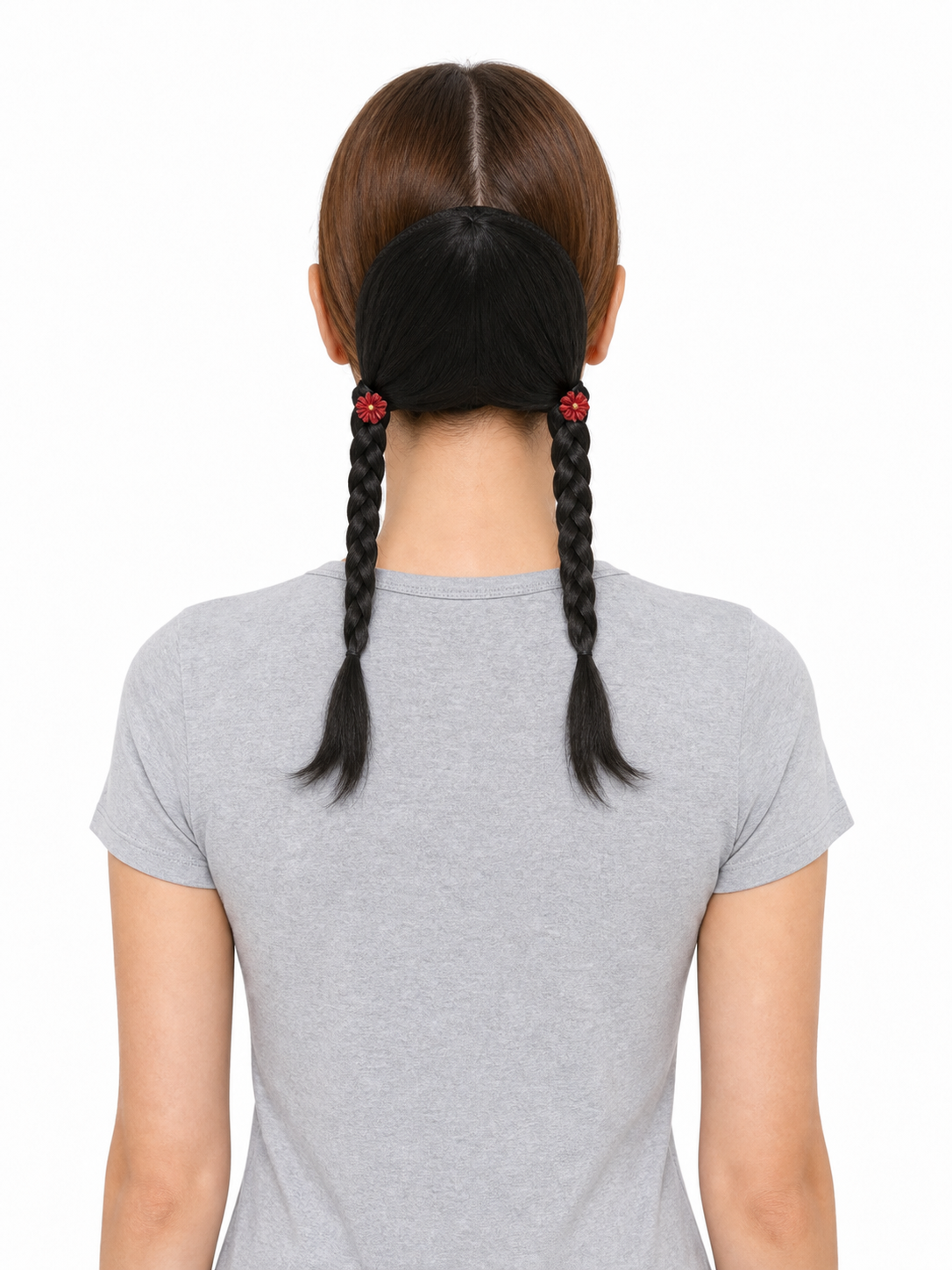 Black Carnival Wig with Two Braids
