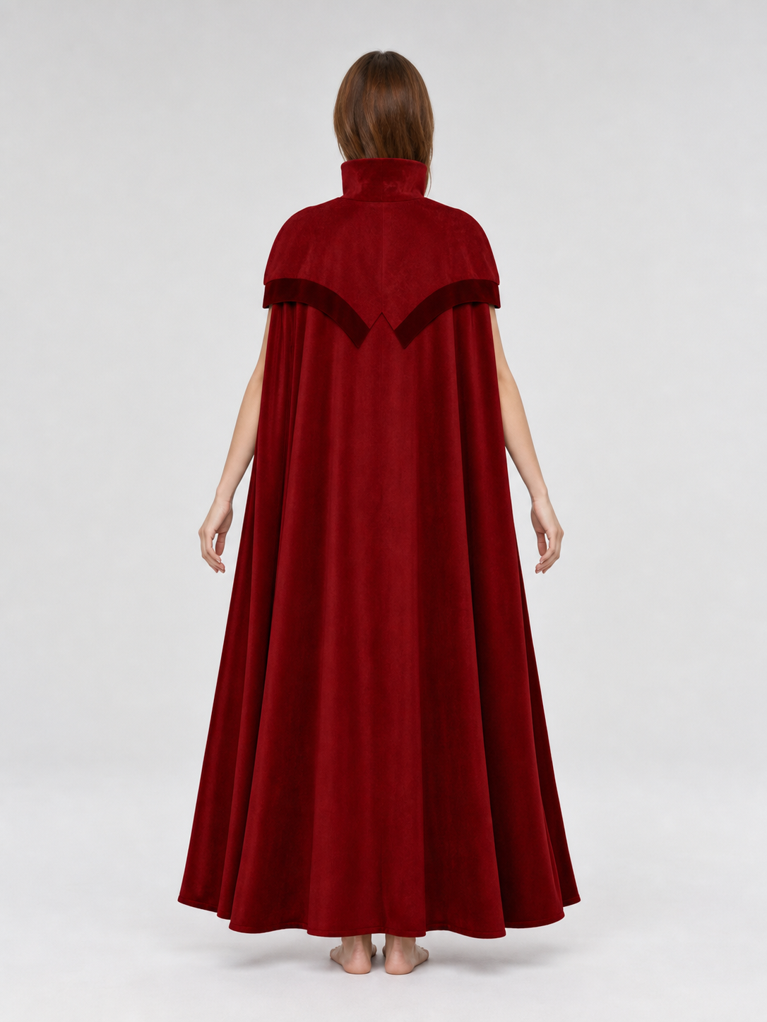 Fantasy-Style Hooded Costume Cloak