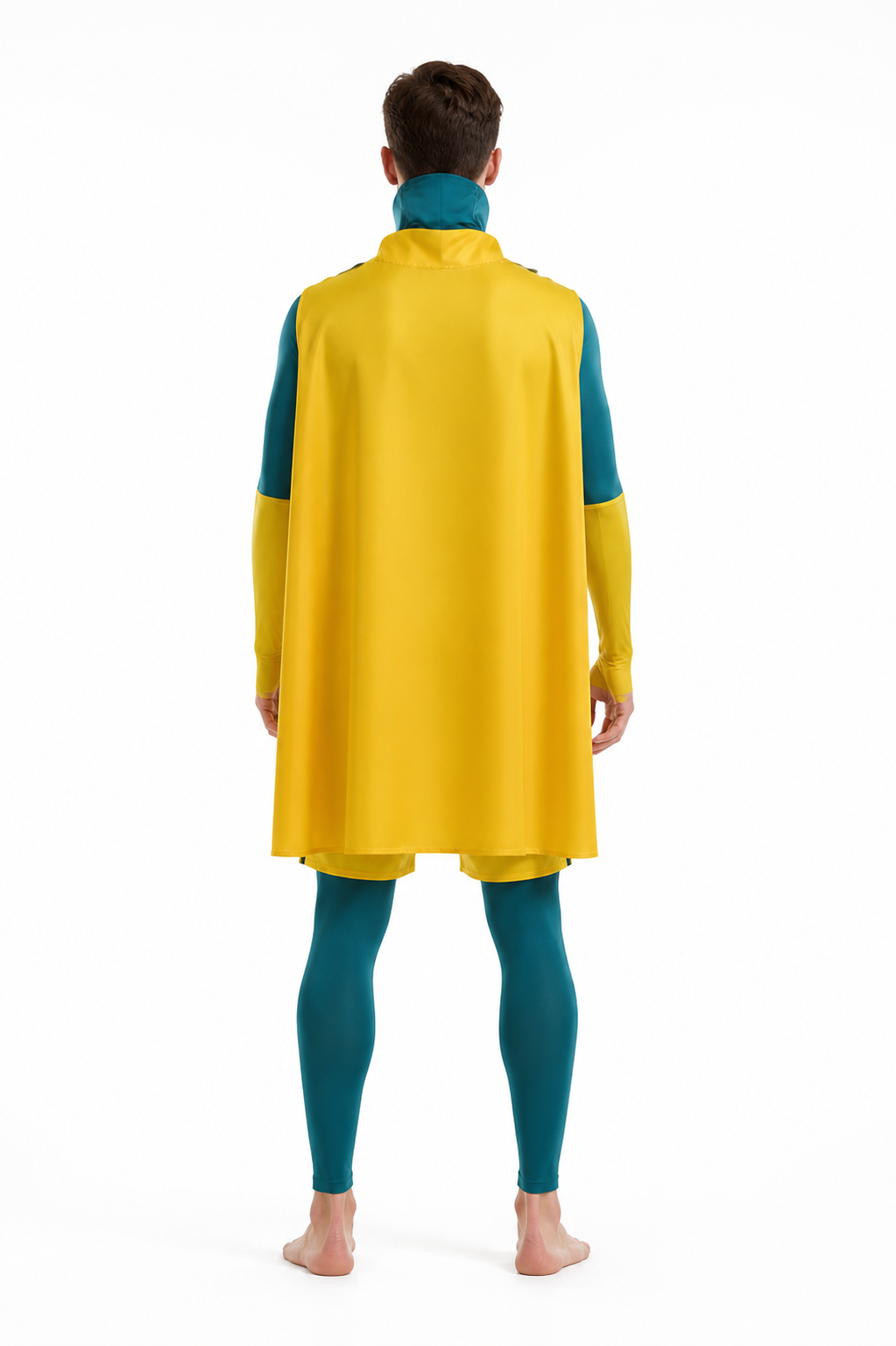 Cosplay Costume with Cape, Hood, and Gloves back view