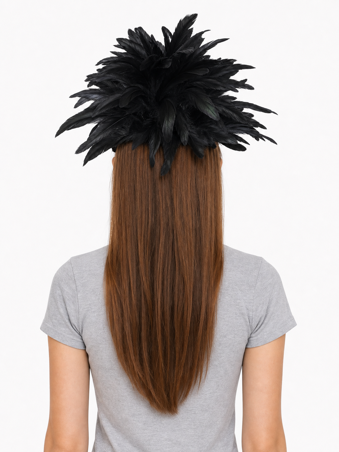 Black Feather Mask for Carnival and Halloween