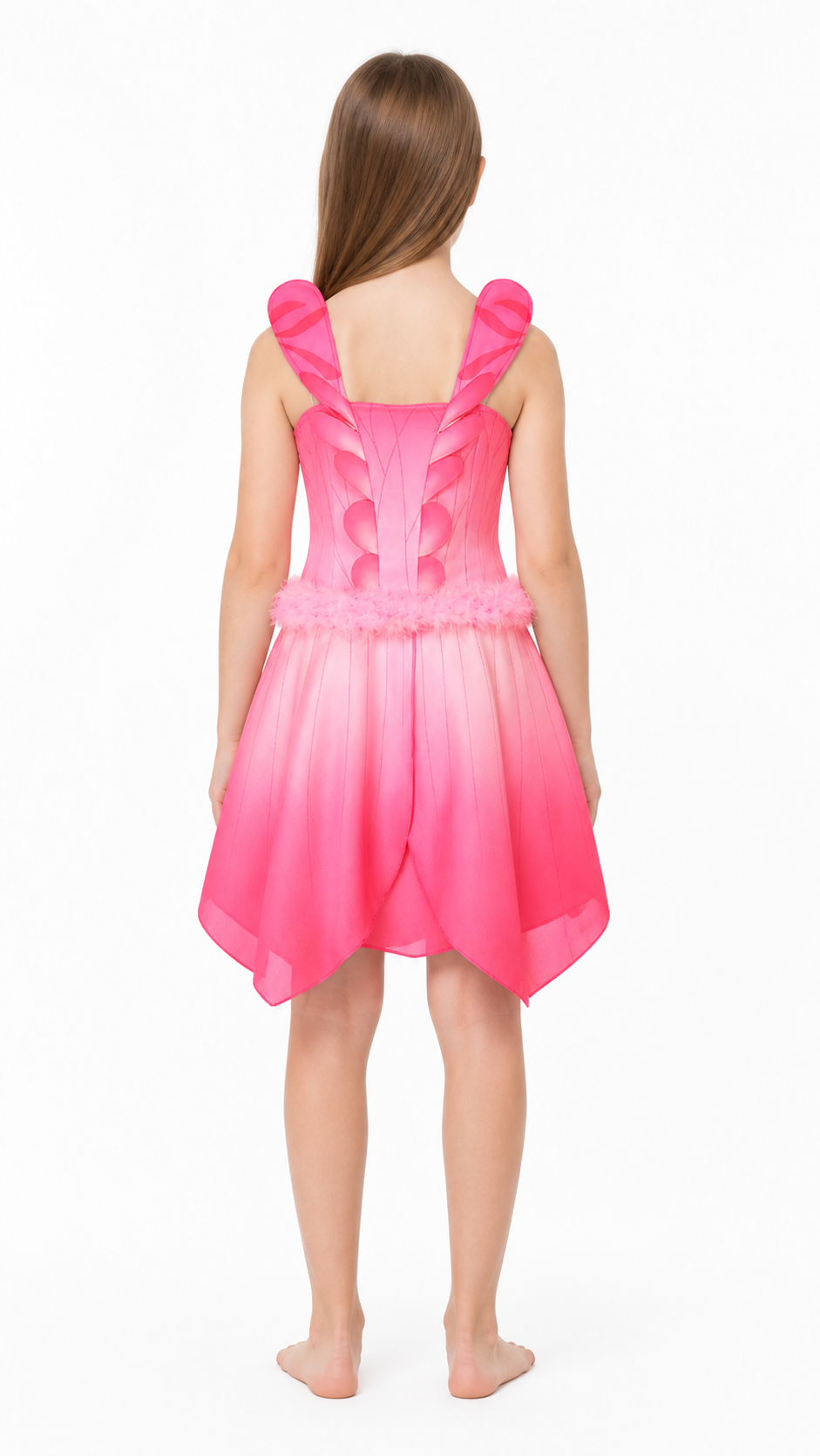 Pink Fairy Cosplay Dress with Full Skirt back view