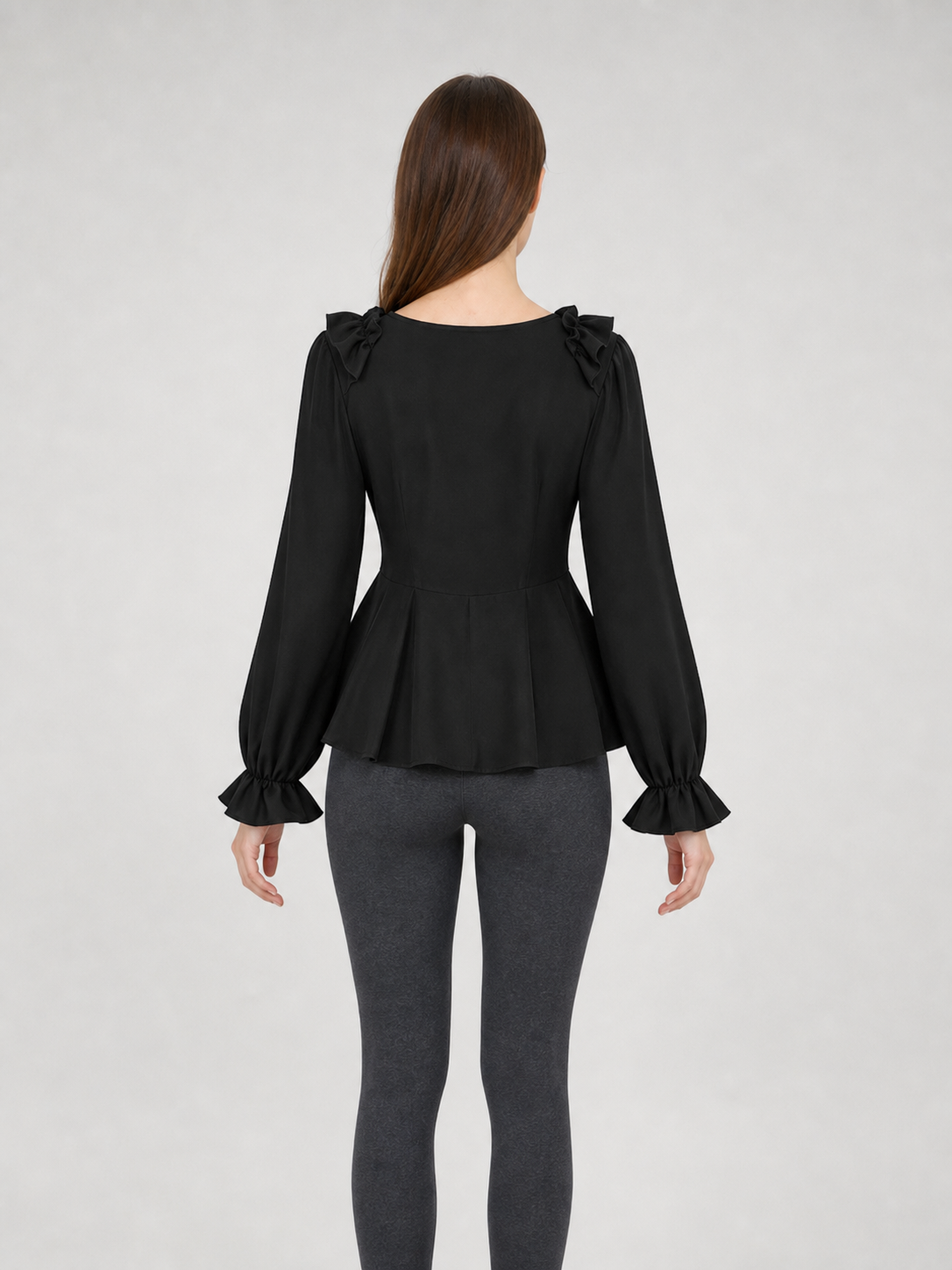 Renaissance-Style Shirt with Jabot and Lacing
