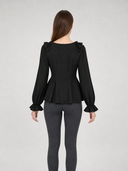 Renaissance-Style Shirt with Jabot and Lacing