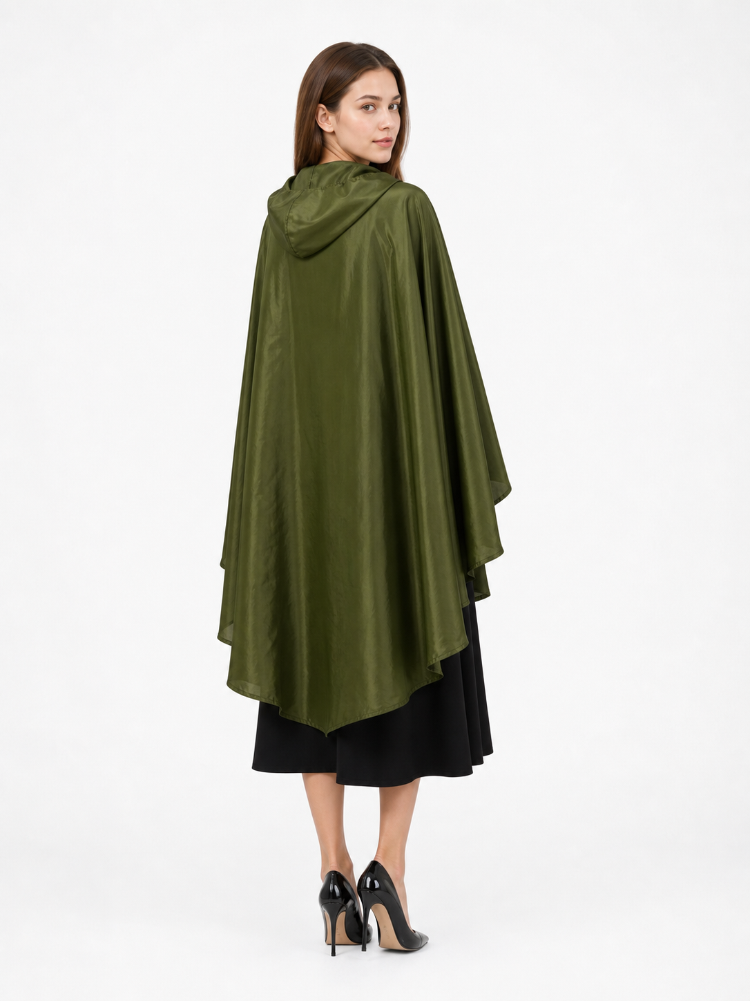 Green Costume Cloak with a Large Hood
