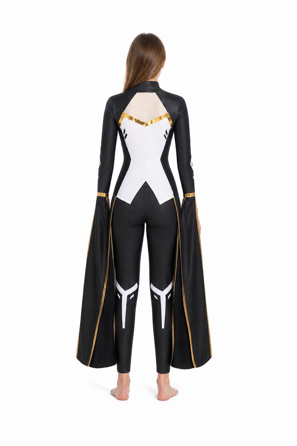 X-Men Storm Cosplay Costume with Geometric Print back view