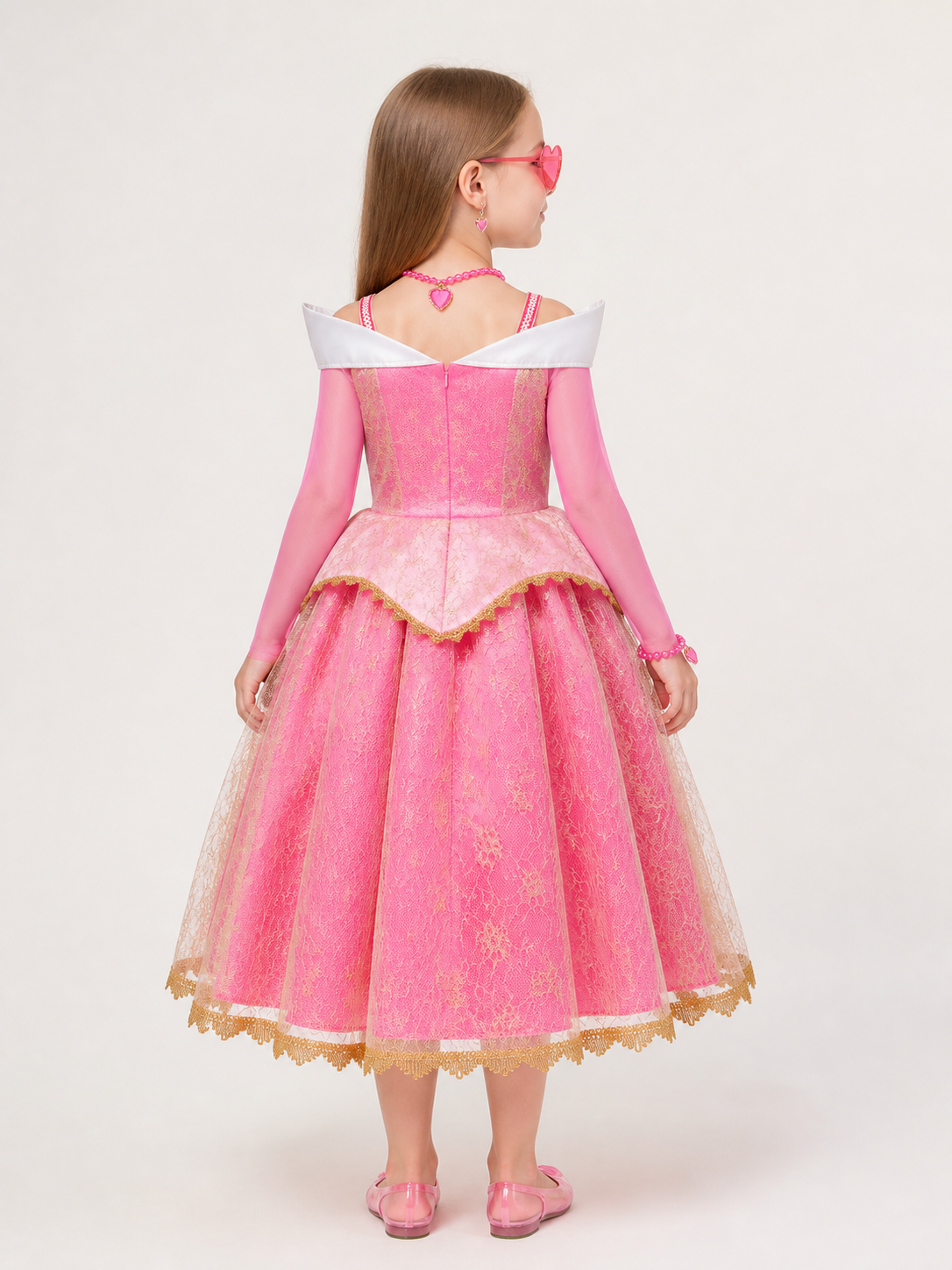 Pink Princess Halloween Costume back view