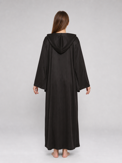 Black Hooded Cloak for Halloween and Cosplay