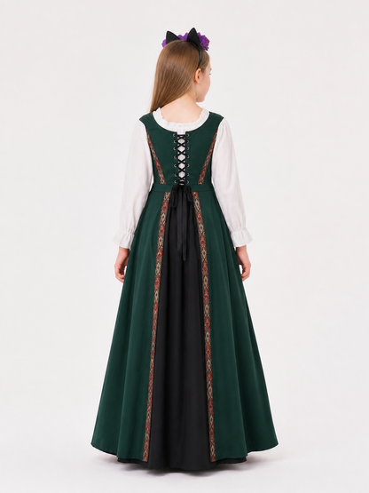 Vintage Halloween Dress with Lace Collar back view