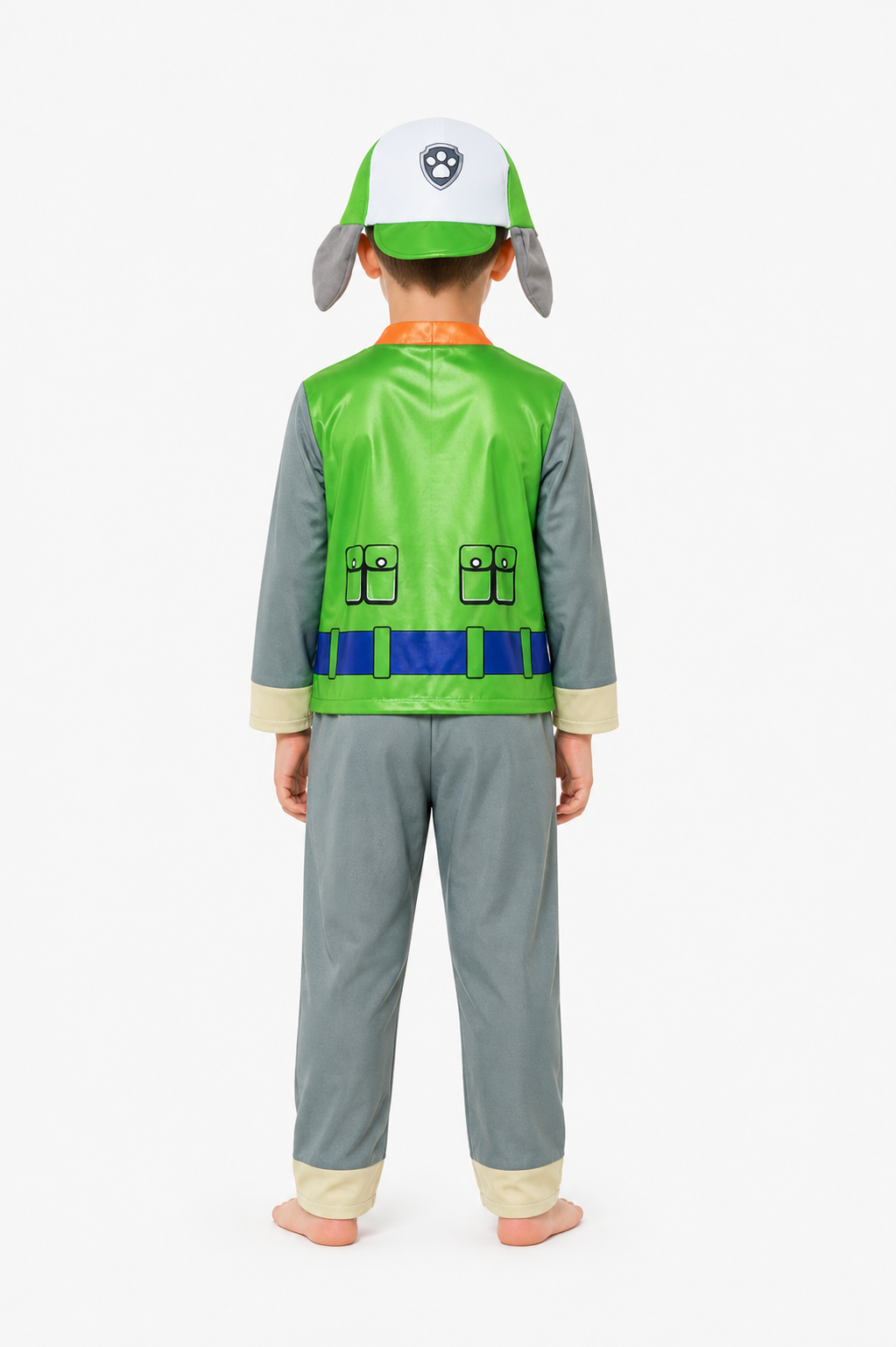 Kids' Costume with Hat and Ears, Green back view